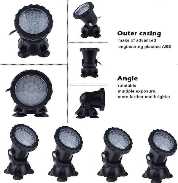 [LCS] Undervattensspotlights RGB Akvarieljus med fjärrkontroll