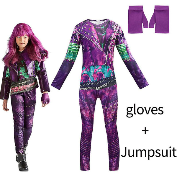 Descendants 3 Audrey Mal Kostym Cosplay Barn Flickor Jumpsuit Fancy Dress XL