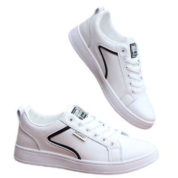 Vita sneakers för män Trendiga skor 852 white black 42