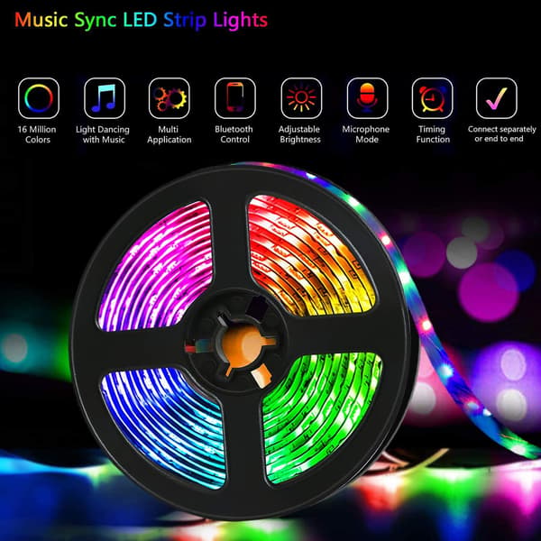 [LCS] Soveværelse LED-lys, 15 meter LED-strips til fest og boligindretning