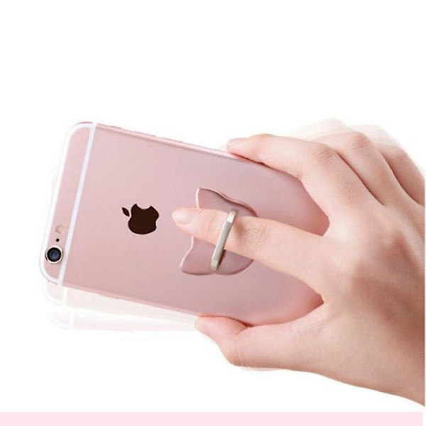 Fingerring Mobiltelefon Smartphone Stand Holder Til Iphone Xs Huawei Samsung Cell Smart Rund Telefon Ring Holder Bilmonteringsstand Black