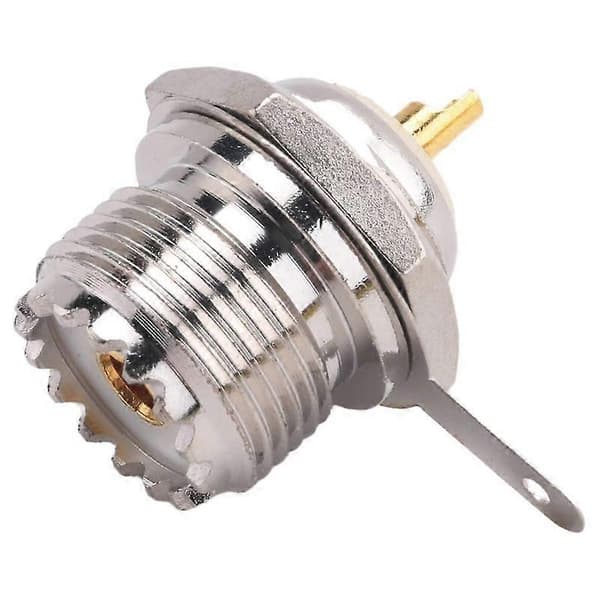 UHF Hona SO239 Jack Skottgenomföring Lödkontakt Rak silver