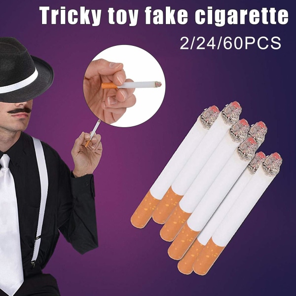 2/24/60 st Skämt prank Magic nyhetsknep Falska cigaretter Fags Smoke Effect Simuleringscigaretter 24PCS