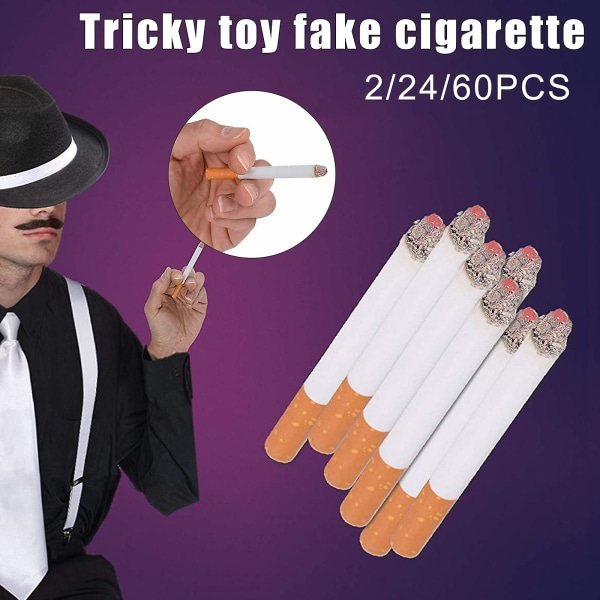 2/24/60 stk. Joke Prank Magisk Nyhed Trick Falske Cigaretter Fimser Røg Effekt Simulation Cigaretter 24PCS