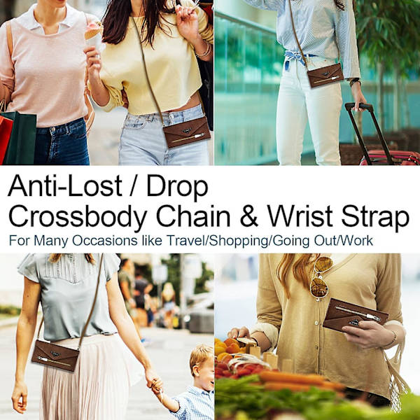 Lanyard Etui Kompatibelt med Iphone Xr Aftagelig Crossbody Lanyard Lynlås W
