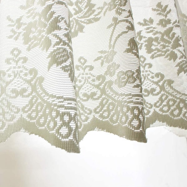 1 st Blommig Spetsgardin Broderi Halvskir Kort Fönstergardin för Kök Vacker Matsal Fönsterdekor