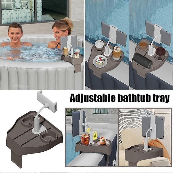 [LCS] 3-i-1 Justerbar Kopholder Telefonholder til Oppustelige Udendørs Pools/Spas