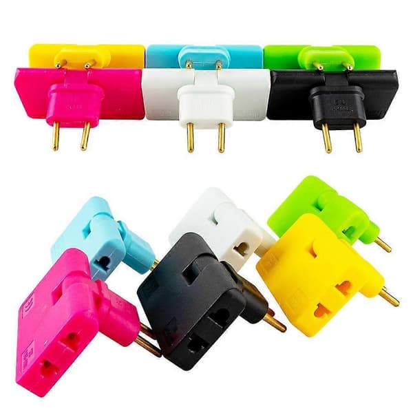 [LCS]1 stk 180 graders roterende plugg EU-omformer 1 i 3 multi-plugg trådløs stikkontaktadapter white