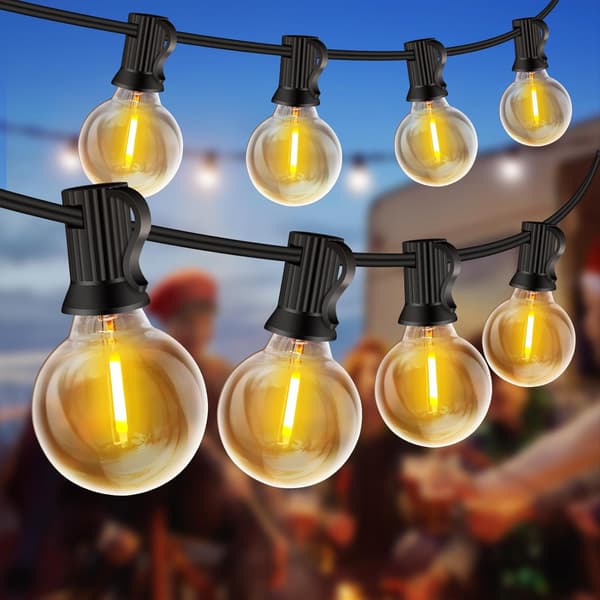 [LCS]20m Outdoor String Lights, 30+2 Bulbs, Shatterproof and Waterproof, Connectable LED 20M 20M