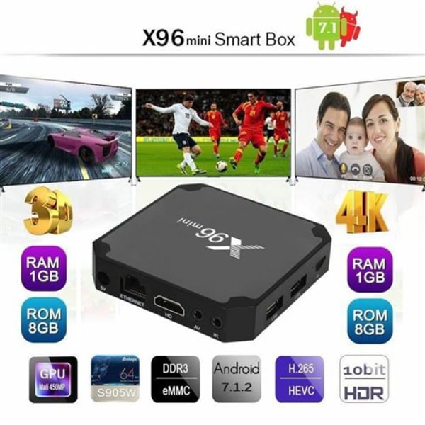 X96 Mini RK3228A Quad Core WIFI 1GB Multimediaspiller TV Boks