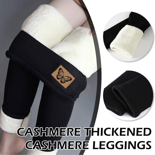 [LCS] Kvinner Vinter Tykke Leggings Bukser Fleece Fôret Termisk Stretch Gray M