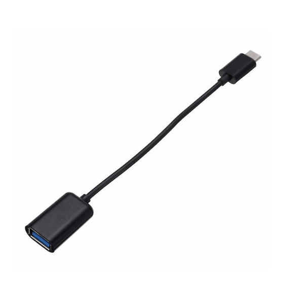 USB 3.1 Typ C hane till USB A hona OTG värdadapterkabel (svart)