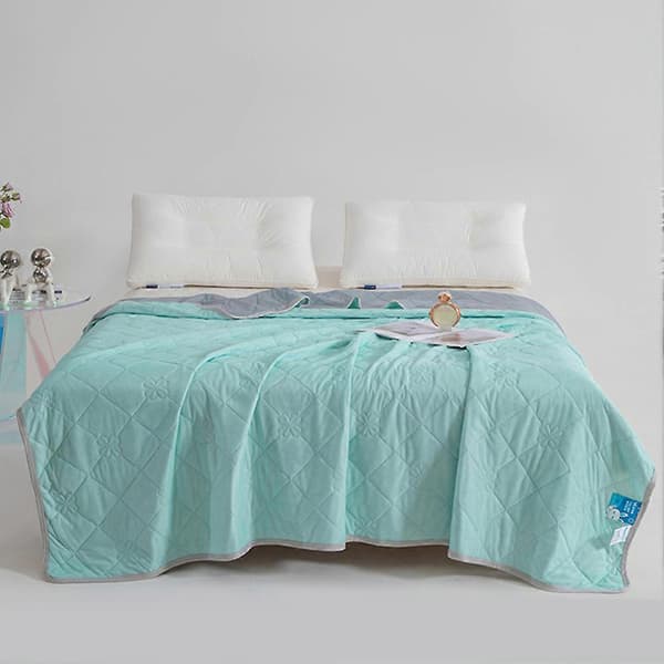 Ispels køletæppe til varme sovende - Let, åndbart sommertæppe til hjemmet, kontoret, soveværelset og sofaen Fruit Green 150x200cm