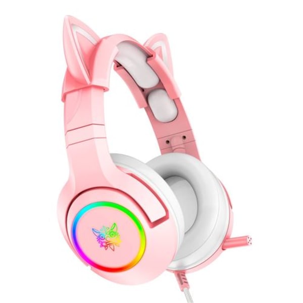ONIKUMA K9 Pink Gaming Headset med Mic Volymjustering för Xb