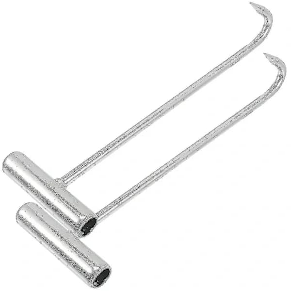 [LCS] 2 Pcs Manhole Cover Hooks Manhole Cover Lifting Tool Pull Hook Manhole Cover Drain Grate Lifter