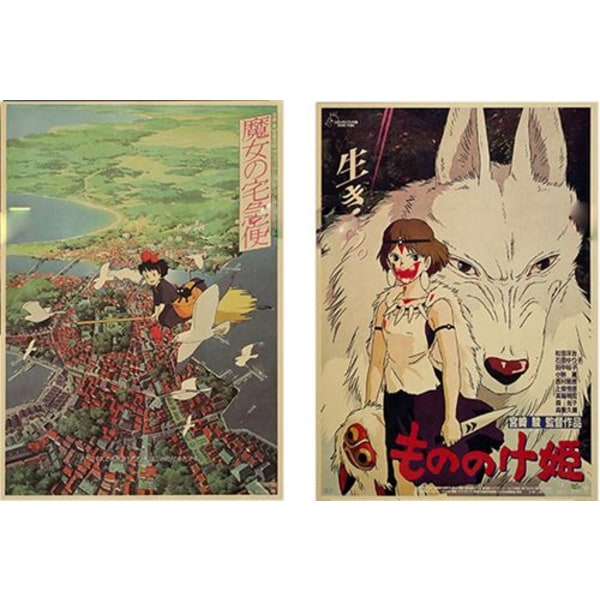 Affischparti med 5 Studio Ghibli-filmer My Neighbor Totoro Spirite