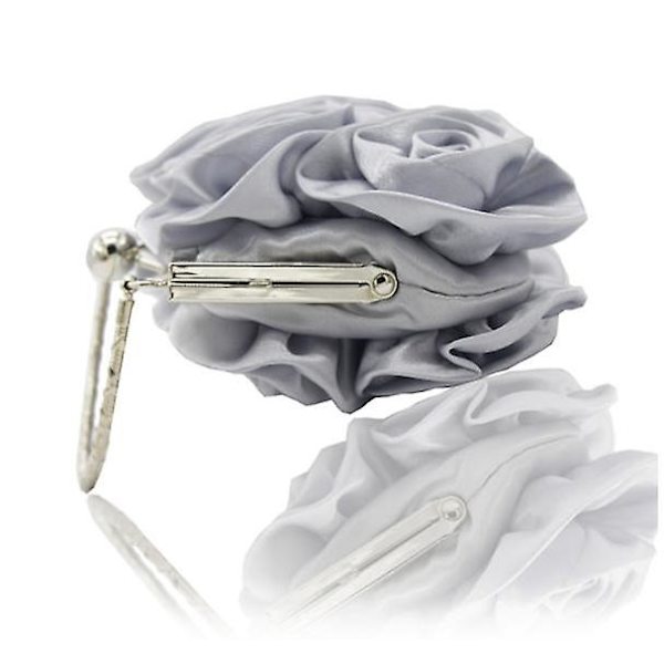 Utsökt Dam Söt Hand-i-hand Rosväska Festväska Clutch Väska Diagonal Väska silver