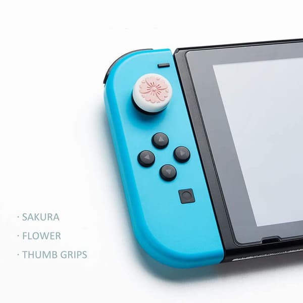 [LCS]Silikon Rocker Blomst Tommelgrep, Joystick-deksel, Rosa