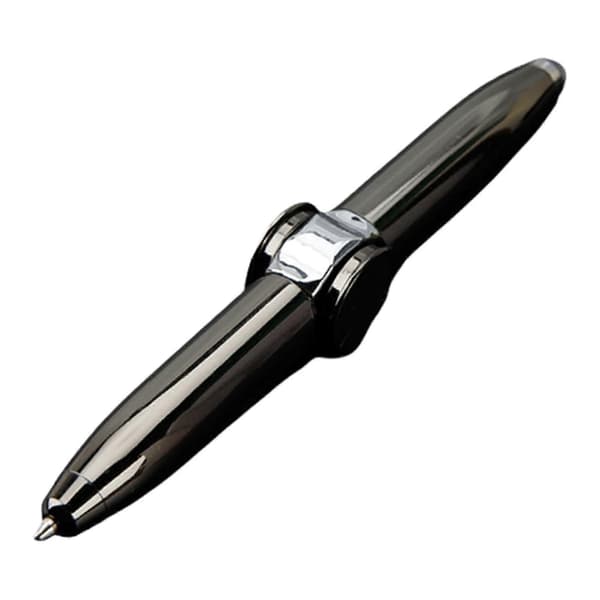 Fidget Spinning Pen for ADHD Stress Reducer Thinking Ballpoint Pen Gift Pen, Rask levering Black