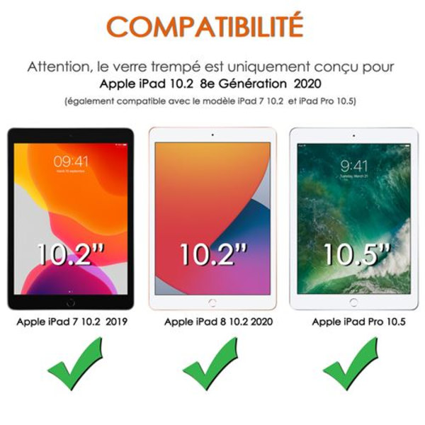 Karylax - [Pakke x2] Skærmbeskytter i hærdet glas til Apple i