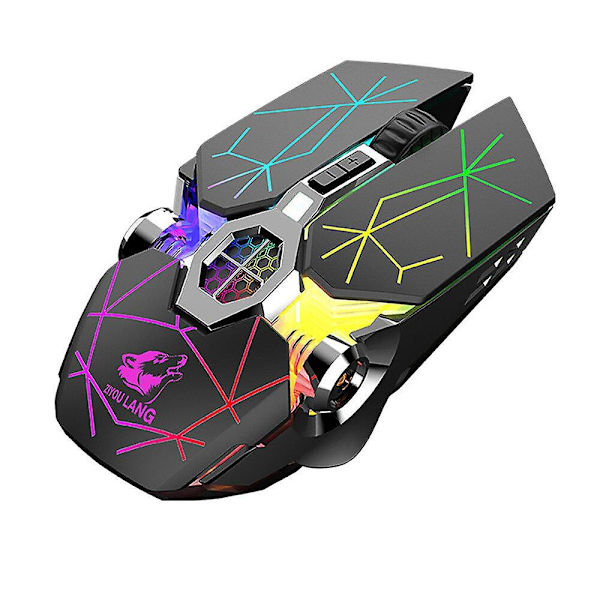 Trådlös Gamingmus 2.4G 2400DPI USB Uppladdningsbar Tyst Bakgrundsbelyst Möss Valfri Mus Bluetooth för