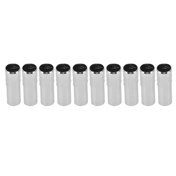 10 stk. E14 metalrør til stearinlysholder lampefod belysningstilbehør 25x80mm krom