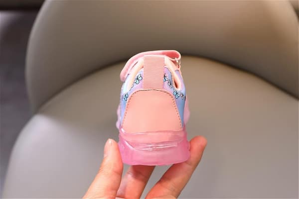 LED sko til piger, lette mesh sko, cross-training sko, afslappede børnesneakers B Pink B Pink 24