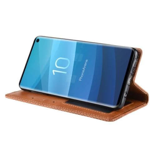 [LCS]Galaxy S10 Fodral, Plånboksfodral med Magnetlås och Skyddande Stativ