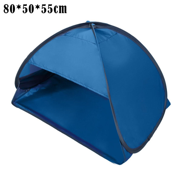 Bärbart solskydd Mini huvudtält med telefonhållare för solbad på stranden, vindtätt och sandtätt Sapphire Blue 80*50*55cm