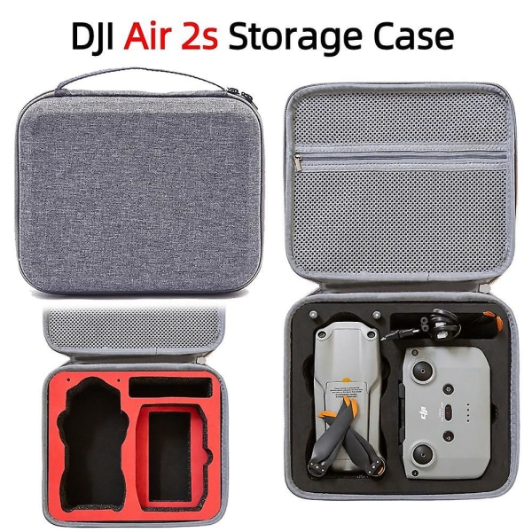 Dji air 2s bärbar förvaringsväska drone förvaringslåda case för dji mavic air 2/2s kroppsfjärrkontrolltillbehör Gray black liner