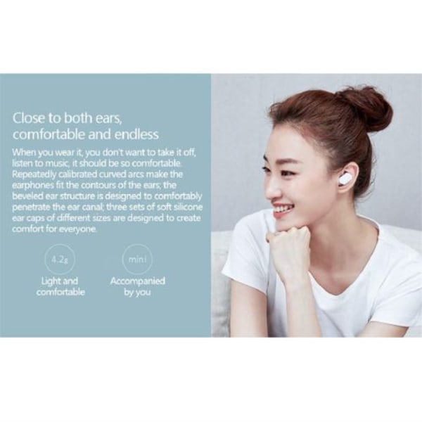 Nya Xiaomi Redmi AirDots TWS Bluetooth 5.0 Handsfree med Mikrofon