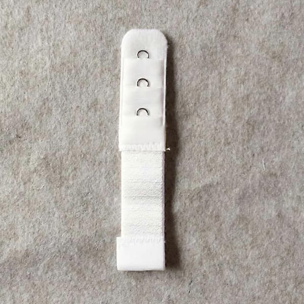 [LCS]1PC 1 rad 3 hakar BH-förlängare Spänne Förlängning Elastisk på rem BH-förlängare Justerbara underkläder white