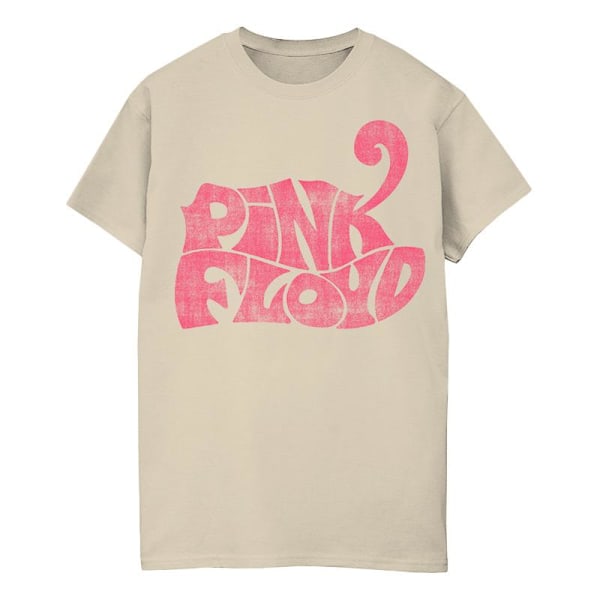 Pink Floyd Dame/Retro Logo Bomulds Boyfriend T-shirt M Sand M Sand