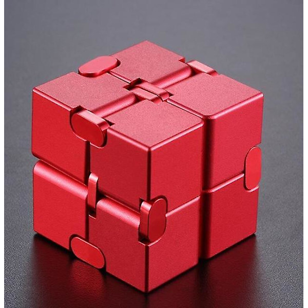 Stressreducerande Infinity Cube Portabel Dekompressionsleksak Red