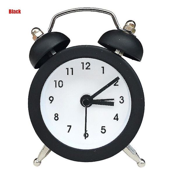 [LCS]Väckarklocka Lilone Twin Bell Hög för tunga sovare Sovrum Ljusgul Mini Black