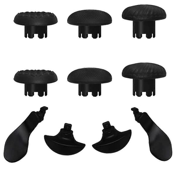 10-i-1 Joystick-sæt til PS5 Edge Dualsense Controller Udskiftning af Thumbsticks Joysticks Greb og 4 Paddles Black