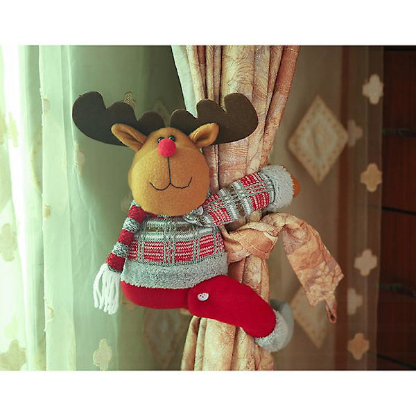 2 st Julgardin Spänne Tieback, tomte Gardinhållare Fas ELK