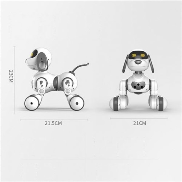 Fjernstyret Robot Hundelegetøj til Elektroniske Kæledyr 22cm - Hvid
