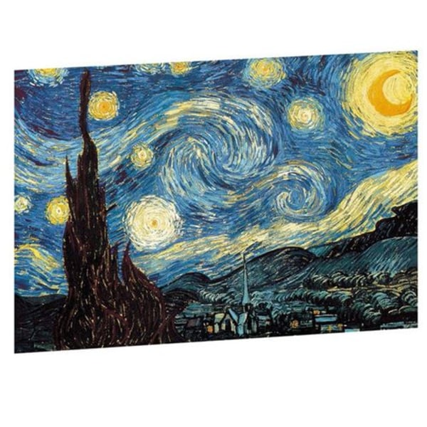 Van Gogh Sky Game 1000 Piece Adults Puzzle Intressant - Blå