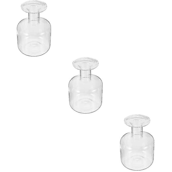Hydroponisk Blomvas Glas Blomkruka för Förvaring 3st Klar Transparent