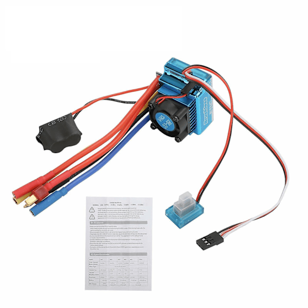 Harjaton ESC Sähköinen Nopeudensäädin RC Lisävaruste 1/10 1/8 RC Autoon