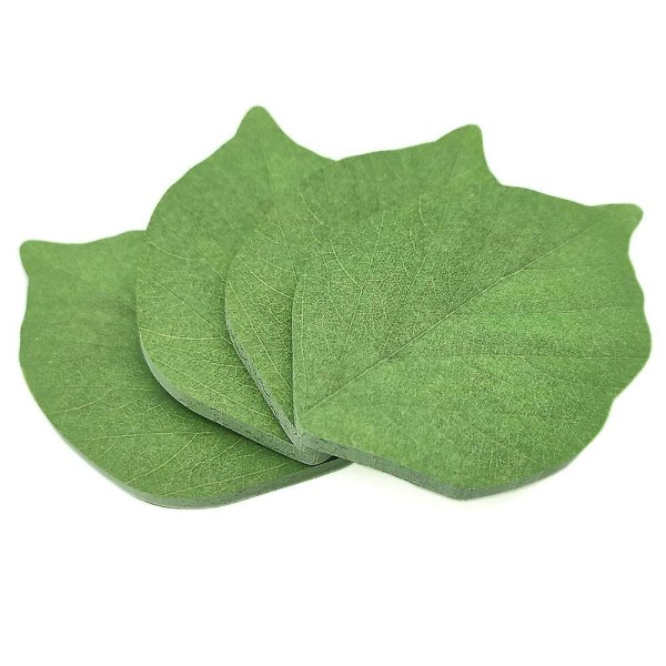 4st vackra gröna bladformade klistermärken