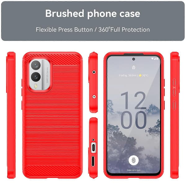 [LCS]TPU-telefonfodral för Nokia X30 5G Red
