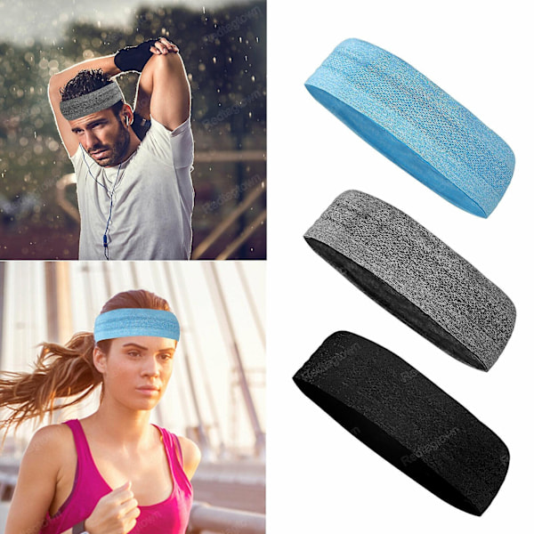 Sport Pannband Yoga Pannband Gray 2PCS