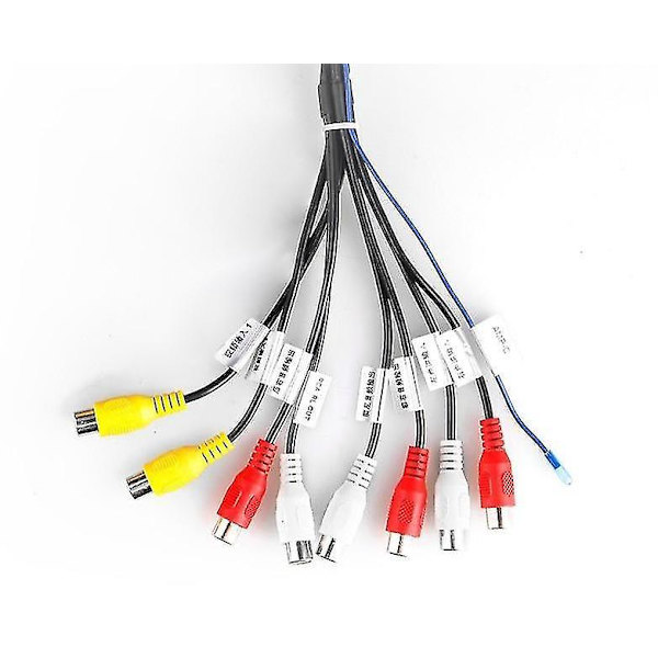 Strømuttak kontakter ca mini iso rca aux in adapterkabel for b