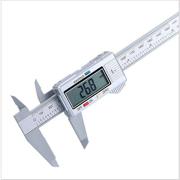 150 mm (6 tum) LCD Digital Vernier Skjutmått Mikrometer Mätverktyg Linjal Silver