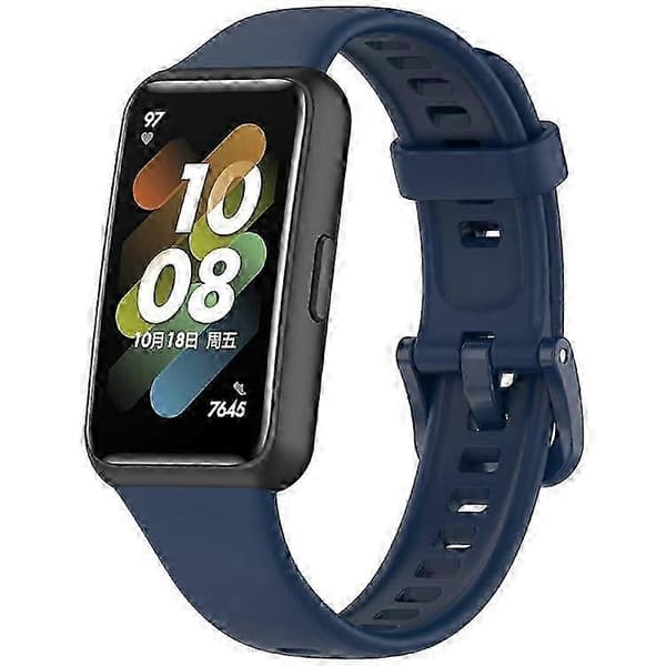 Kompatibel med 7 silikonklokke erstatningsrem OceanBlue