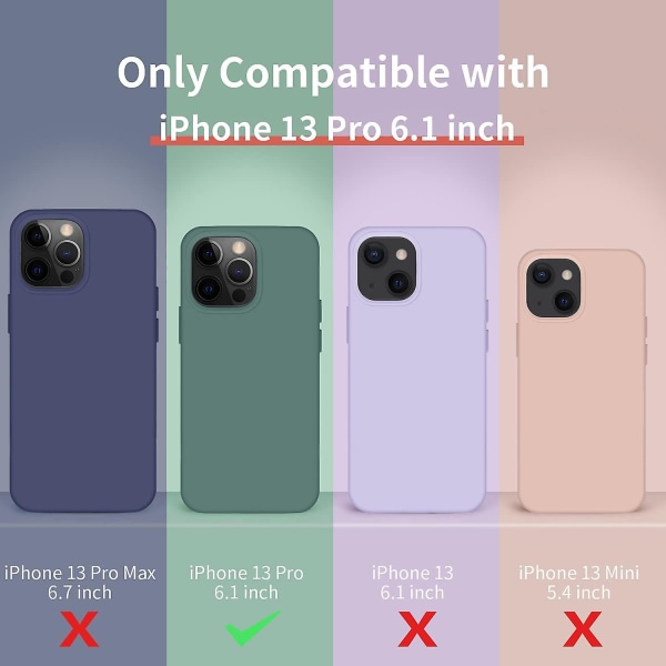 Skal för Iphone 13 Pro, Himmelsblått Mjukt Flytande Silikonskal för 6 Sky