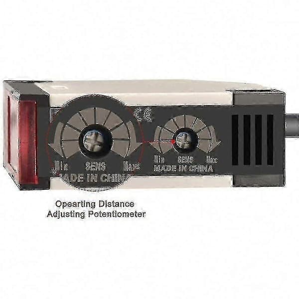 [LCS]Kryc E3jk-r4m1 Fotoelektrisk bryter 12-24V DC retroreflekterende sensor med 4m rekkevidde og reflekterende panel