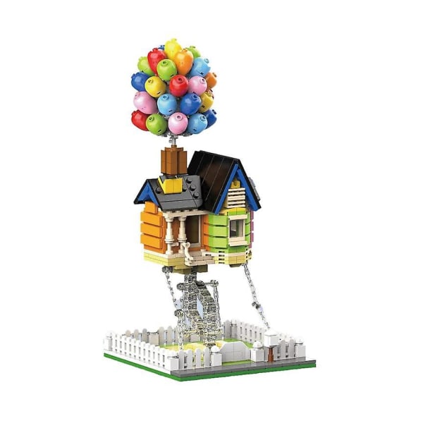 Mini Blocks Lentävä Ilmapallotalo Rakennuspalikat Lelu 3D-malli 555 osaa